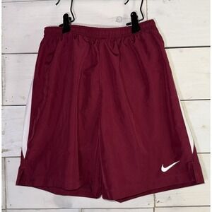Mens Nike Lined Running Shorts Burgundy White Small 24" Waist